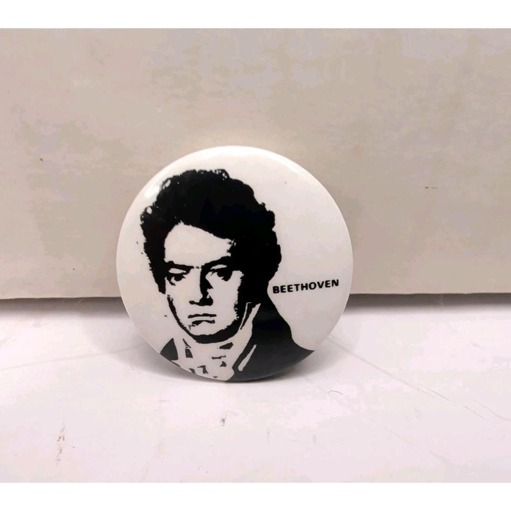 Ludwig Van Beethoven Classical Music Composer Vintage 1" Pinback Button 80s